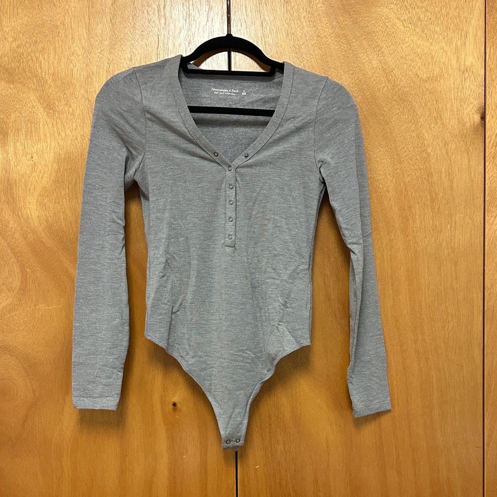 Abercrombie Gray Henley Body Suit